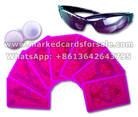 cheating playing cards for contact lenses and sunglasses